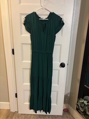 open lace back dress Ruffle Maxi Dress – Betty Rose Boutique